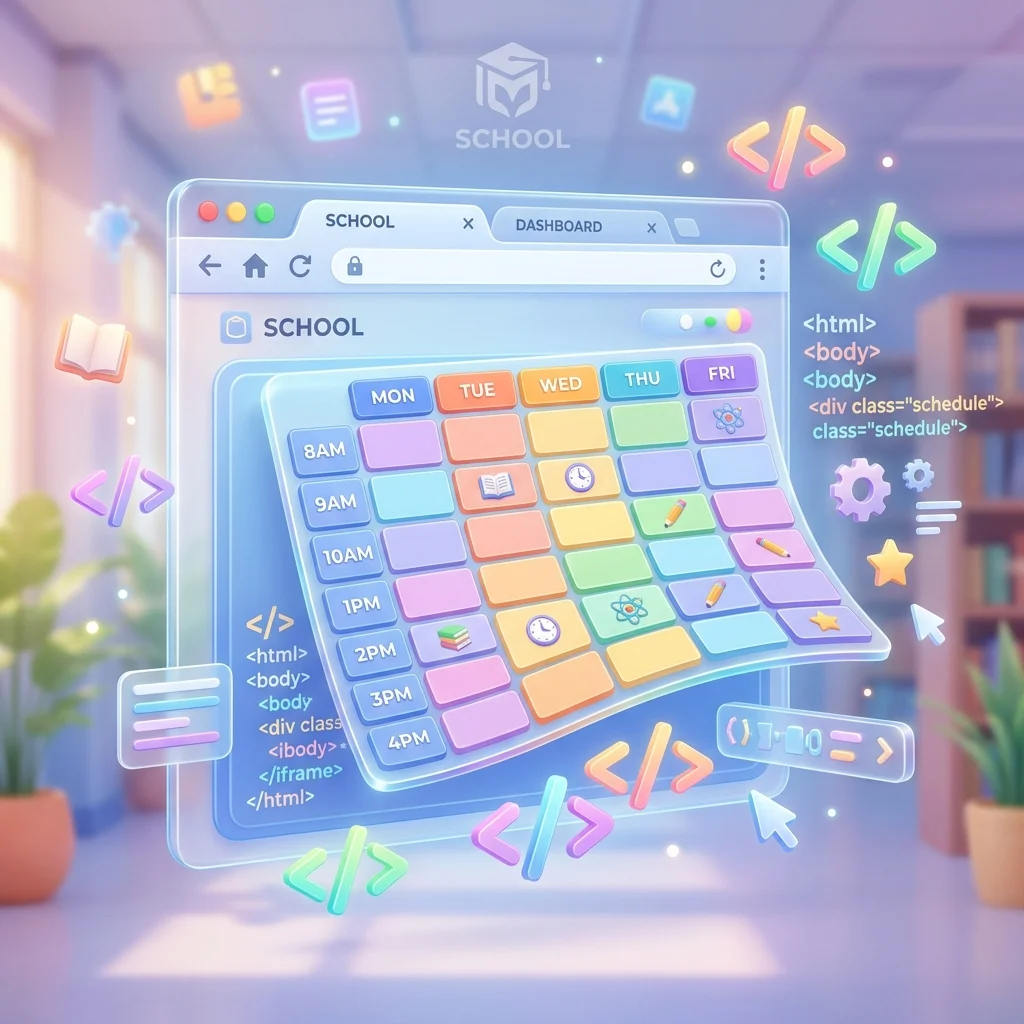 How to Embed a Free Timetable Maker in Your School Website