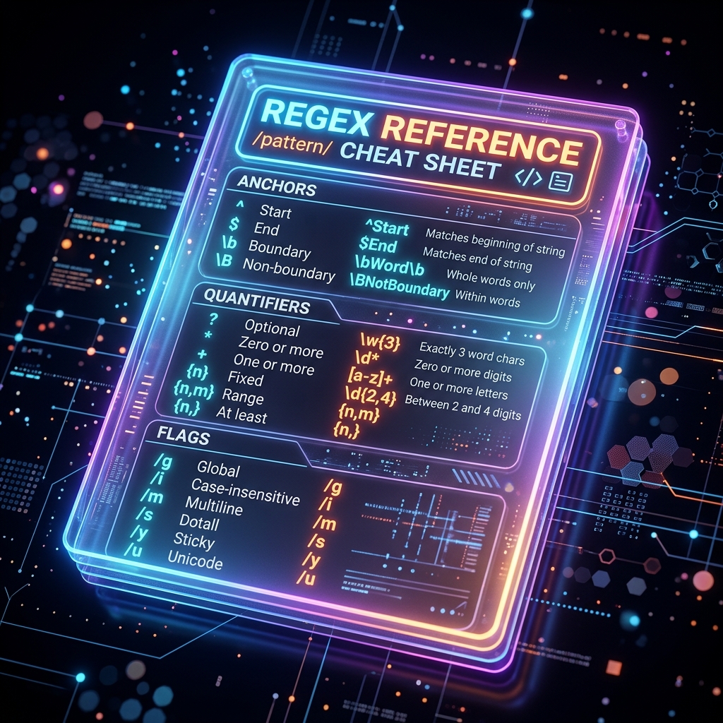 Regex Cheat Sheet (2026 Updated)